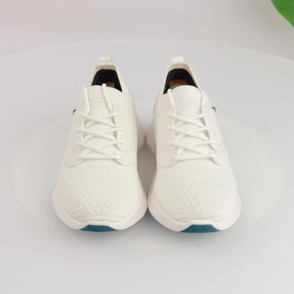 Vessi Womens Everyday Move Sneaker Size 7 Waterproof White Knit Lace Up Shoe Low